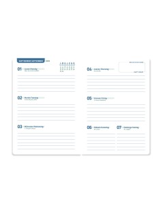 Agenda escolar liderpapel 25 26 espiral basic azul oscuro semana vista a5 bilingue papelfsc 70 gr