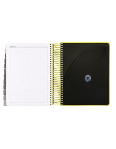 Agenda escolar antartik 25 26 espiral neon amarillo dia pagina a5 bilingue papel fsc 80 gr