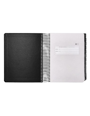 Agenda escolar antartik 25 26 espiral neon negro dia pagina a5 bilingue papel fsc 80 gr