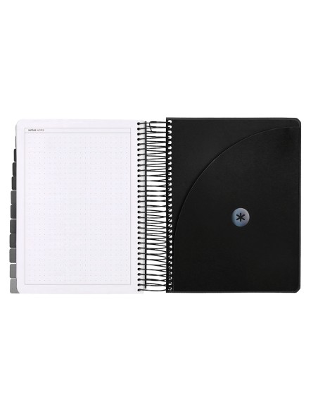 Agenda escolar antartik 25 26 espiral neon negro dia pagina a5 bilingue papel fsc 80 gr