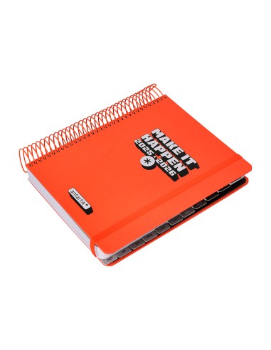 Agenda escolar antartik 25 26 espiral neon rosa dia pagina a5 bilingue papel fsc 80 gr