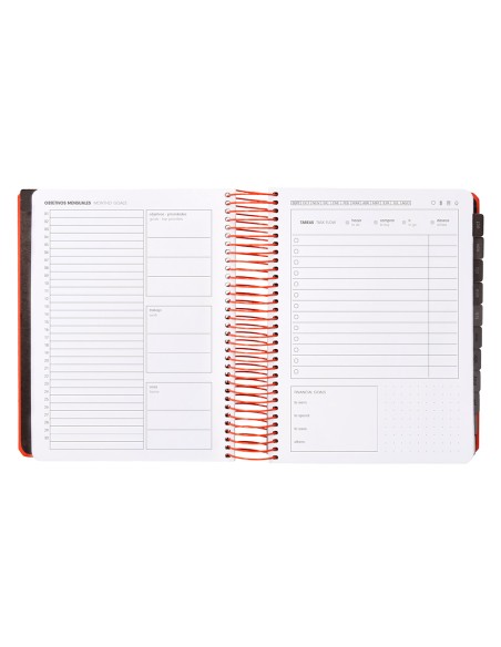 Agenda escolar antartik 25 26 espiral neon rosa dia pagina a5 bilingue papel fsc 80 gr