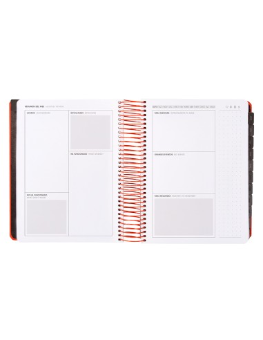 Agenda escolar antartik 25 26 espiral neon rosa dia pagina a5 bilingue papel fsc 80 gr