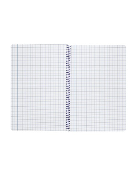 Cuaderno espiral liderpapel din a4 smart tapa blanda 80h 75gr cuadro 4mm con margen color rosa