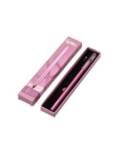 Lapiz de grafito infinito liderpapel aluminio hexagonal rosa ultra resistente 1 punta de recambio