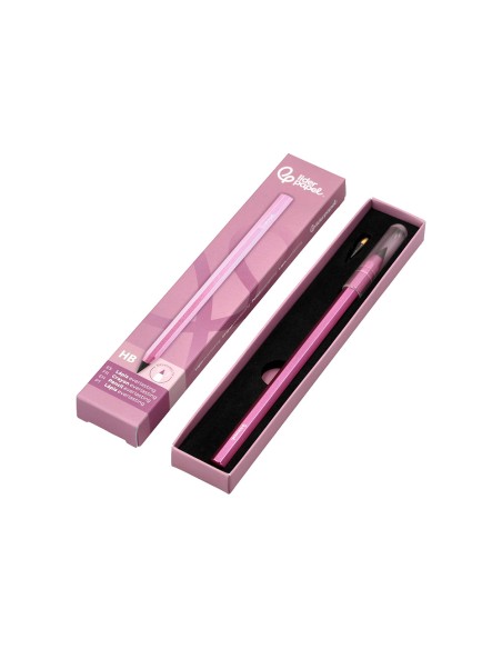 Lapiz de grafito infinito liderpapel aluminio hexagonal rosa ultra resistente 1 punta de recambio
