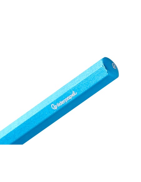 Lapiz de grafito infinito liderpapel aluminio hexagonal azul ultra resistente 1 punta de recambio