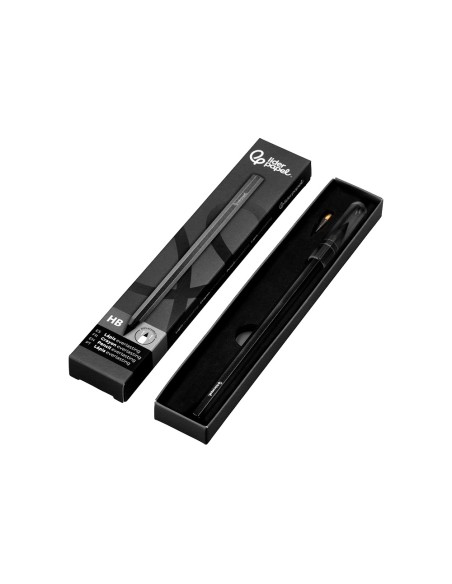 Lapiz de grafito infinito liderpapel aluminio hexagonal negro ultra resistente 1 punta de recambio