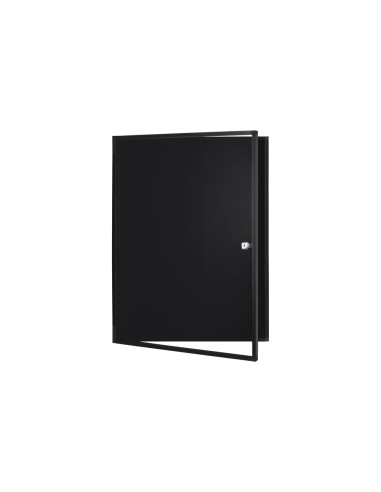 Vitrina de anuncios bi office new gen magnetica acero lacado 9xa4 para interior color negro 696x933x36 mm