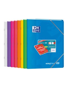 Libreta escolar oxford easybook tapa plastico din a4 48 hojas horizontal colores surtidos