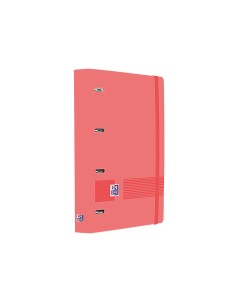 Carpeta 4 anillas oxford europeanbinder livego tapa polifoam din a4 recambio 120 hojas cuadro 5 mm sandia