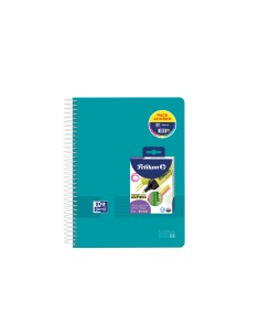 Cuaderno espiral oxford europeanbook 8 tapa polipropileno livego din a4 120h cuadro 5 mm pack 4