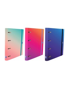 Carpeta 4 anillas oxford europeanbinder gradient tapa extradura din a4 recambio 120 hojas horizontal