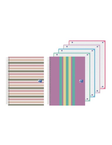 Cuaderno espiral oxford europeanbook 4 tapa extradura din a5 120 hojas cuadro 5 mm