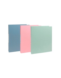 Carpeta de 2 anillas 30 mm redondas exacompta autentik din a4 carton reciclado forrado colores surtidos