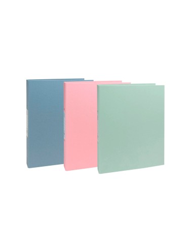 Carpeta de 4 anillas 30 mm redondas exacompta autentik din a4 carton reciclado forrado colores surtidos