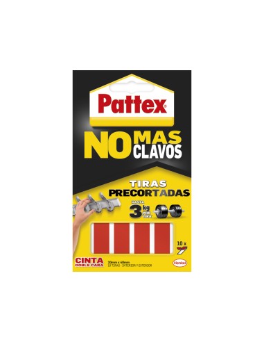 Cinta doble cara pattex precortada extra fuerte blister de 12 unidades