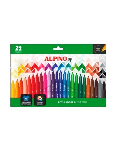 Rotulador alpino up punta 1 mm caja de 24 unidades colores surtidos