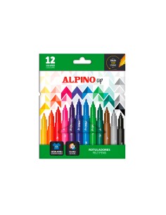 Rotulador alpino up punta 1 mm caja de 12 unidades colores surtidos