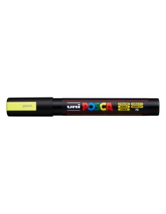 Rotulador uni posca pc 5m marcador de pintura punta conica 18 25 mm amarillo fluorescente