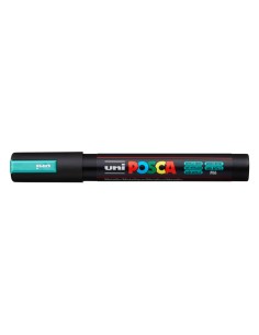 Rotulador uni posca pc 5m marcador de pintura punta conica 18 25 mm verde metalico