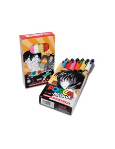 Rotulador uni posca pc 1mr marcador de pintura punta extrafina 07 mm caja mania de 12 unidades colores