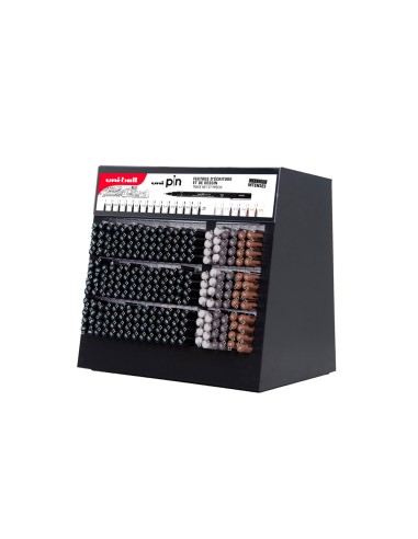 Rotulador uniball pin calibrado micrometrico color negro expositor de 240 unidades