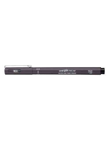Rotulador uniball pin calibrado micrometrico 05 mm color gris oscuro