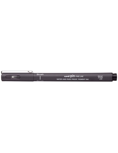 Rotulador uniball pin br 200 punta de pincel fino gris oscuro