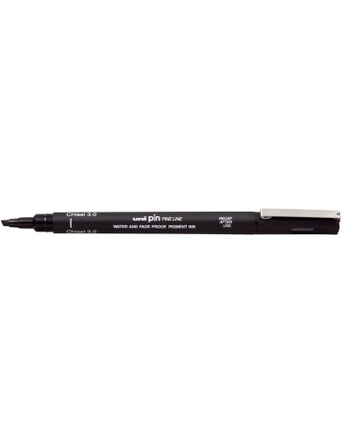 Rotulador uniball pin calibrado punta biselada 3 mm color negro