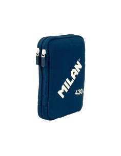 Plumier escolar milan 430 since 1918 doble con accesorios color azul 195x50x130 mm