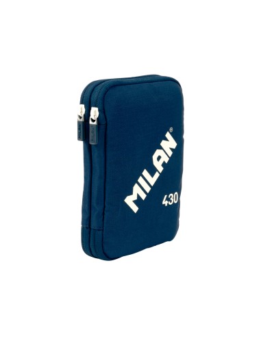 Plumier escolar milan 430 since 1918 doble con accesorios color azul 195x50x130 mm