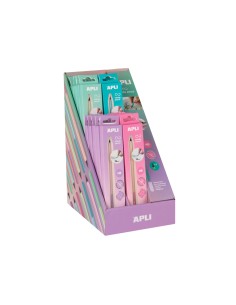 Lapiz infinito apli nordik hb expositor de 20 unidades colores surtidos