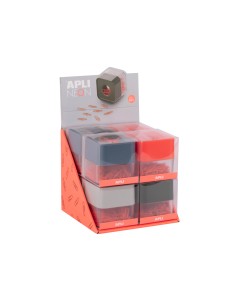 Portaclips apli neon expositor de 8 unidades colores surtidos