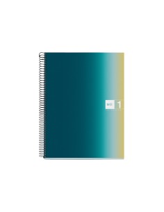 Cuaderno espiral miquelrius din a4 80 hojas 90 gr cuadro 5 mm tapa forrada aurora iceland