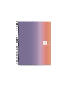 Cuaderno espiral miquelrius din a4 80 hojas 90 gr cuadro 5 mm tapa forrada aurora provence