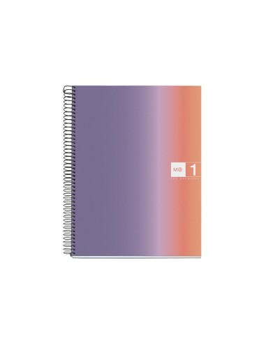 Cuaderno espiral miquelrius din a4 80 hojas 90 gr cuadro 5 mm tapa forrada aurora provence