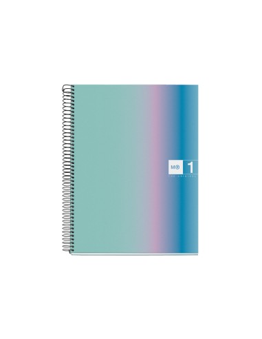 Cuaderno espiral miquelrius din a4 80 hojas 90 gr cuadro 5 mm tapa forrada aurora santorini