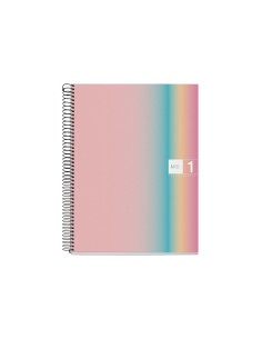 Cuaderno espiral miquelrius din a4 80 hojas 90 gr cuadro 5 mm tapa forrada aurora west