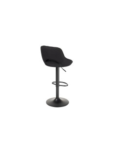 Taburete alto rocada con asiento y respaldo bajo tapizado tela ignifuga base metalica con reposapies color