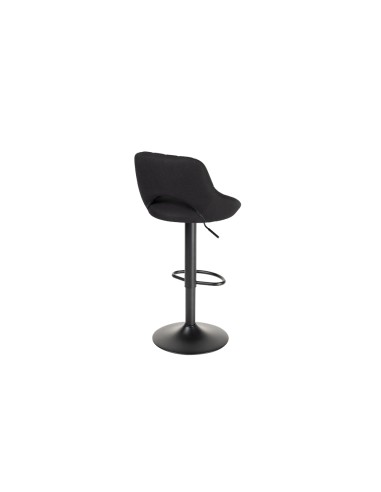 Taburete alto rocada con asiento y respaldo bajo tapizado tela ignifuga base metalica con reposapies color