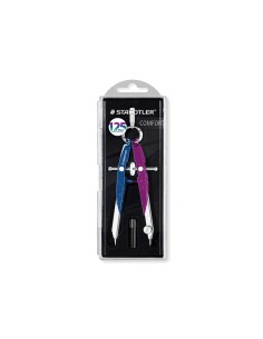 Compas staedtler micrometrico mars 556 azul lila con husillo y rueda central