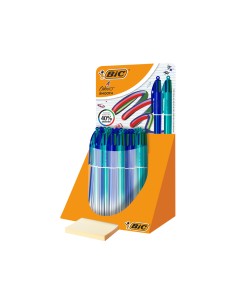 Boligrafo bic cuatro colores smooth gradiente expositor de 30 unidades colores surtidos