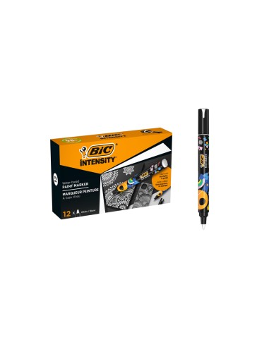 Rotulador bic intensity paint marker color blanco