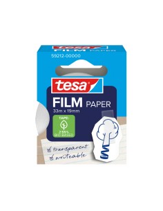 Cinta adhesiva tesa papel transparente 33 mt x 19 mm