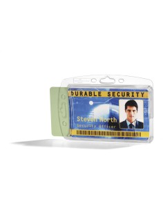 Identificador durable poliestireno rigido para 2 tarjetas vertical horizontal 54x87 mm