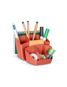 Organizador de sobremesa cep terra nova 8 departamentos color terracota 143x158x93 mm