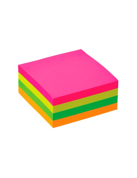 Bloc de notas adhesivas quita y pon q connect 76x76 mm fsc fluorescente con 400 hojas