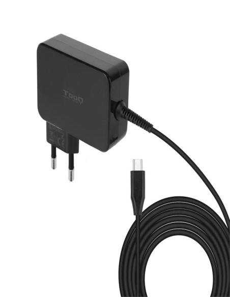 Tooq Cargador portátil GAN USB-C PD 100W Negro
