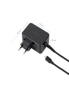 Tooq Cargador portátil GAN USB-C PD 45W Negro